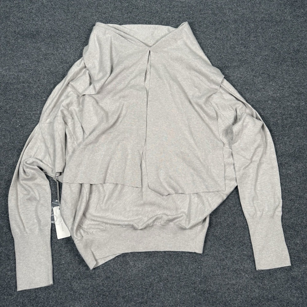 Brochu Walker NWT Drape Sweater Oyster Gray Women's Size Large $488 - Picture 6 of 10